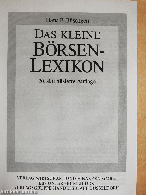 Das Kleine Börsen-Lexikon
