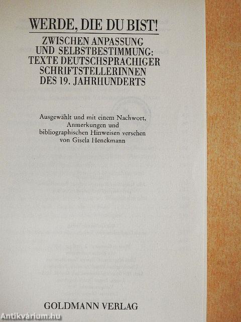 Werde, die du bist!