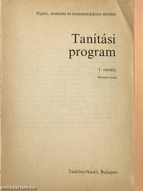 Tanítási program 1. osztály