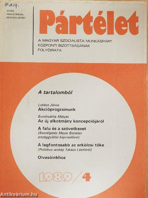 Pártélet 1989. április