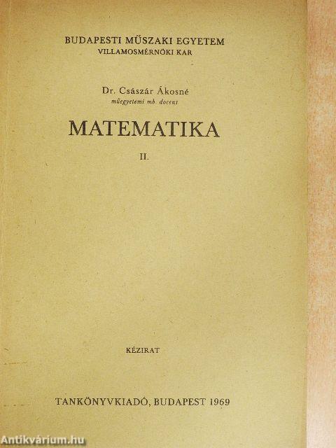 Matematika II.