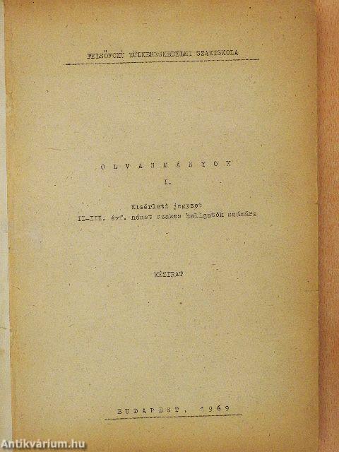 Olvasmányok I-II.