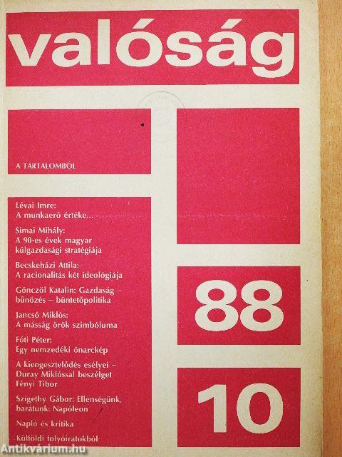 Valóság 1988. október