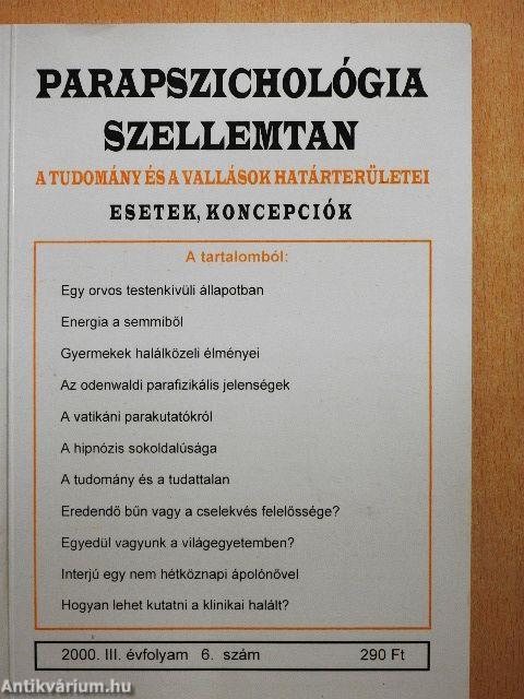 Parapszichológia-Szellemtan 2000/6.