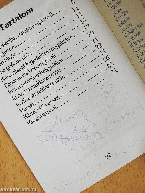 Elsőáldozók imafüzete
