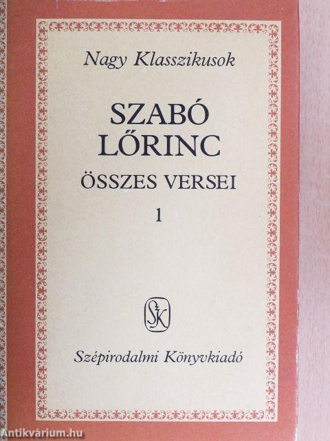 Szabó Lőrinc összes versei 1-2.