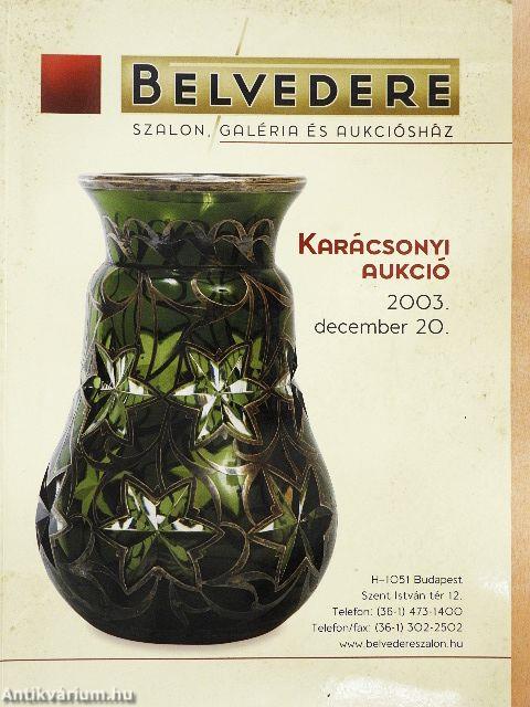 Belvedere karácsonyi aukció