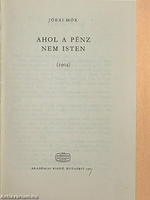 Ahol a pénz nem isten
