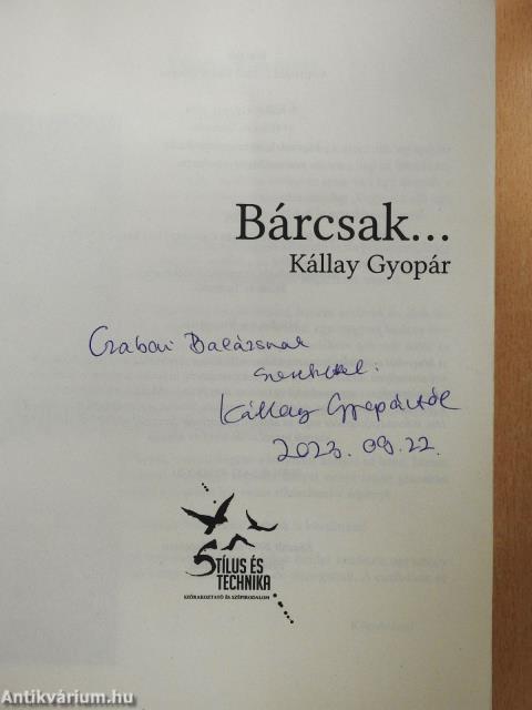 Bárcsak... (dedikált példány)