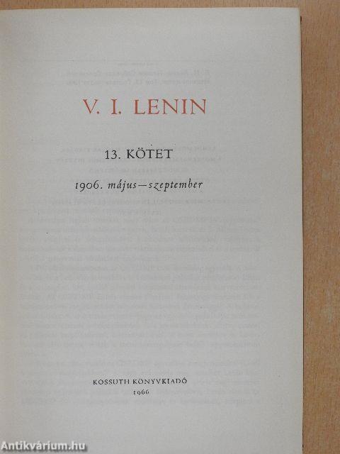 V. I. Lenin összes művei 13.