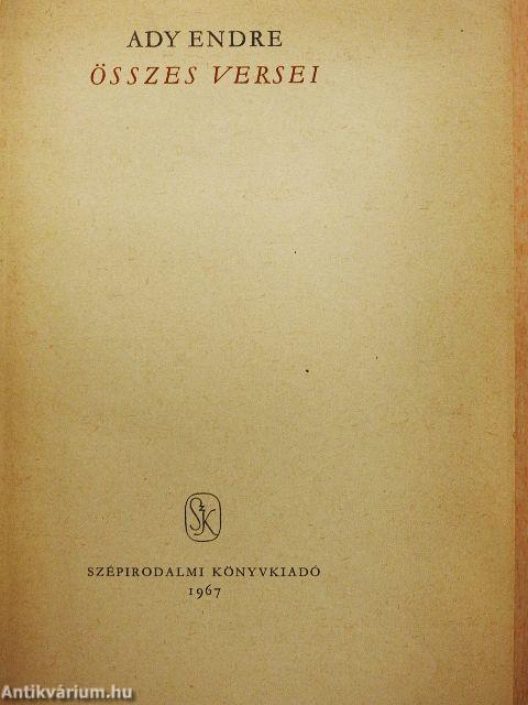 Ady Endre összes versei