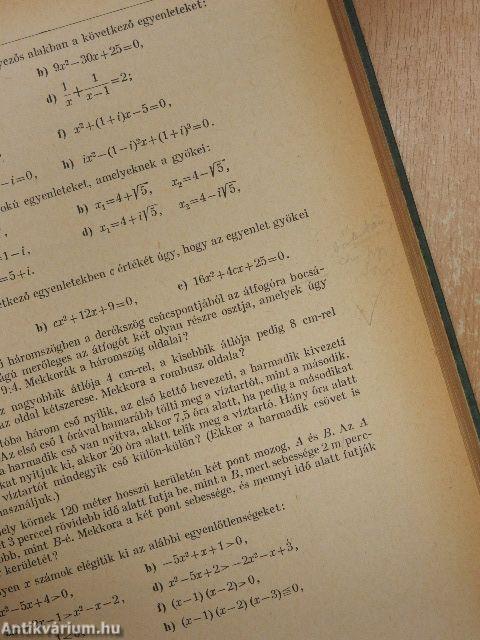 Műszaki matematika I.