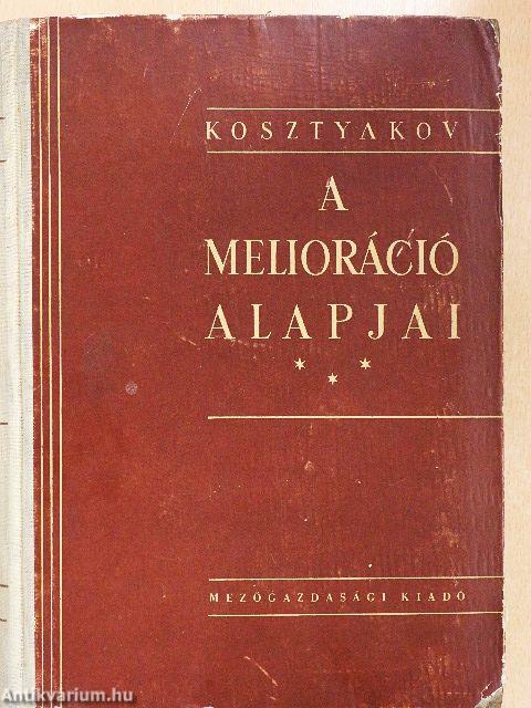 A melioráció alapjai