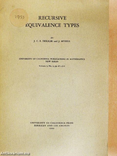 Recursive Equivalence Types