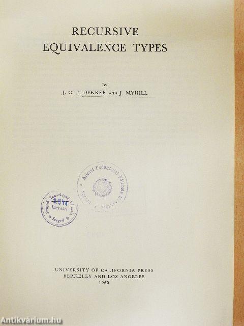 Recursive Equivalence Types