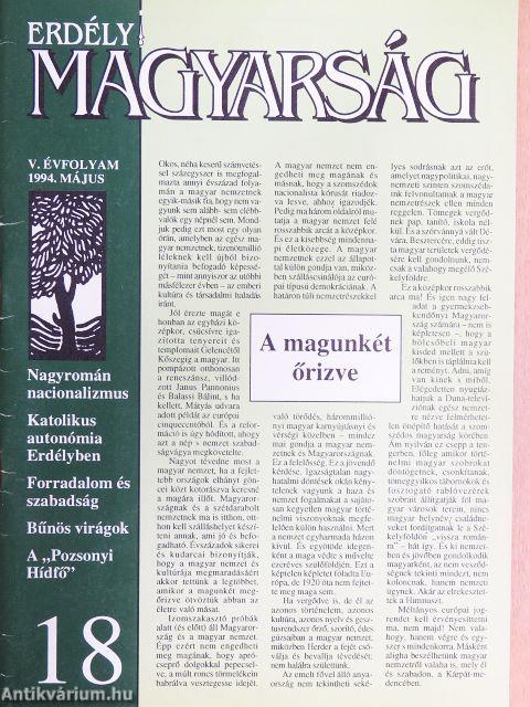 Erdélyi Magyarság 1994. május