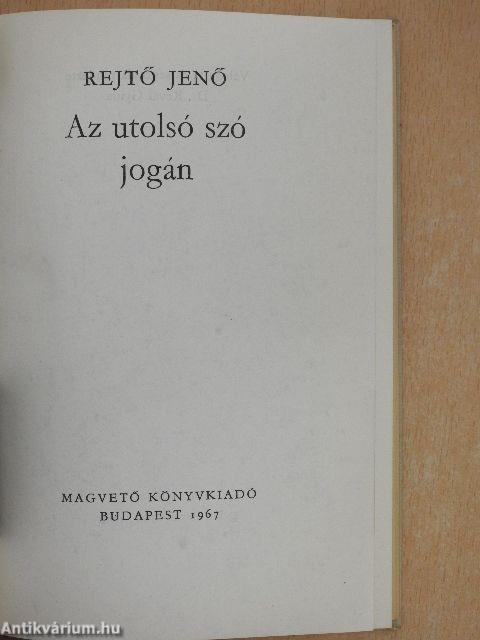 Az utolsó szó jogán