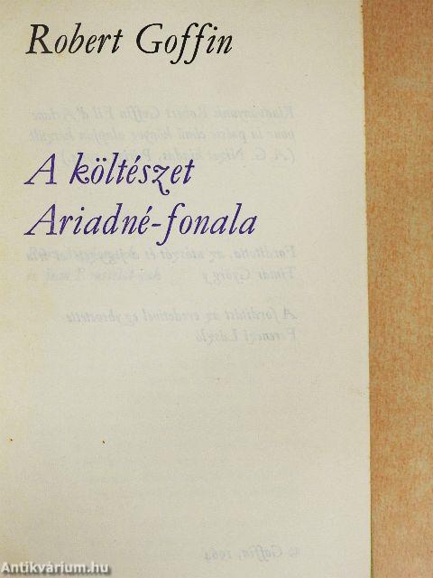 A költészet Ariadné-fonala