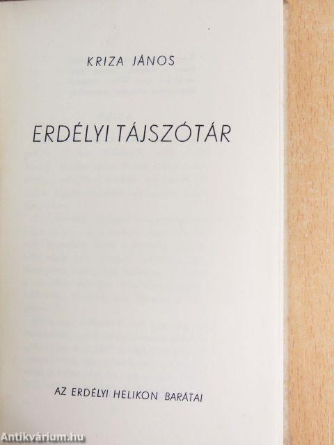 Erdélyi tájszótár