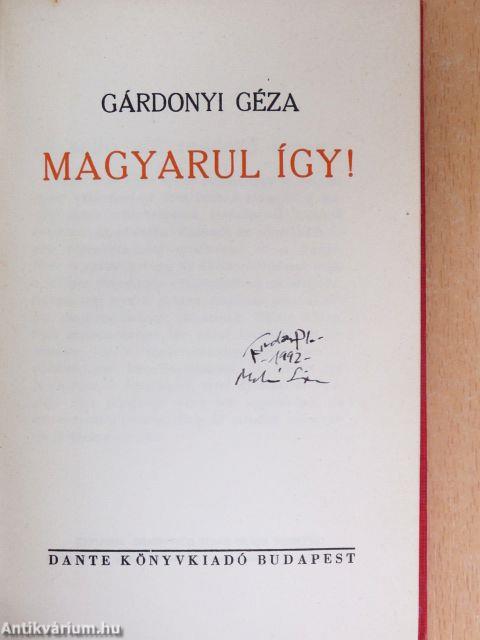 Magyarul így!