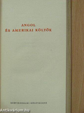 Angol és amerikai költők