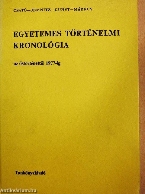 Egyetemes történelmi kronológia I-II.