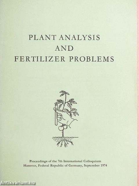Plant Analysis and Fertilizer Problems
