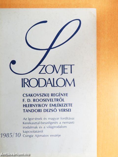 Szovjet Irodalom 1985/10.