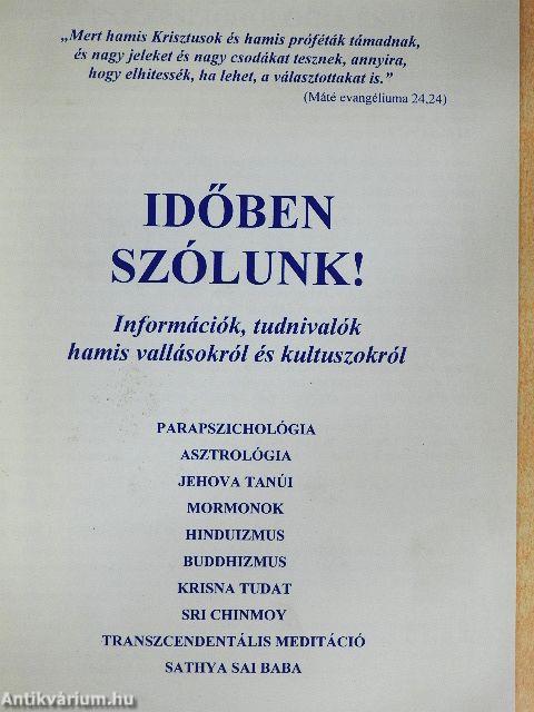 Időben szólunk!