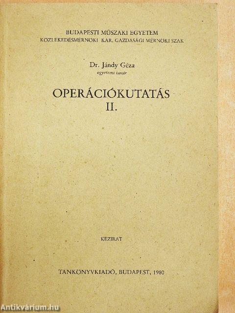Operációkutatás II.
