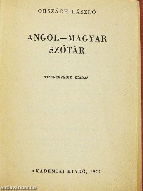 Angol-magyar szótár
