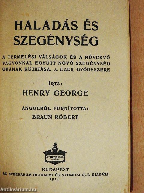 Haladás és szegénység