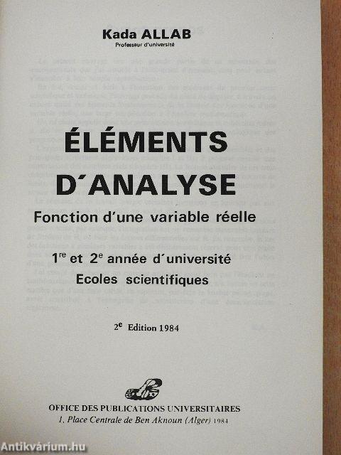 Éléments D'analyse