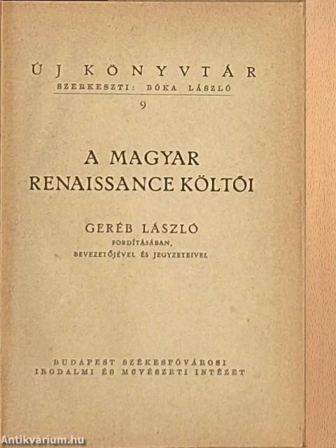 A magyar renaissance költői