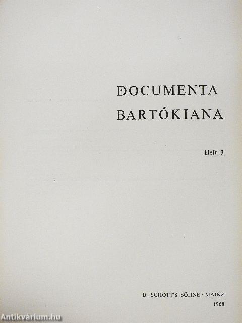 Documenta Bartókiana 3.