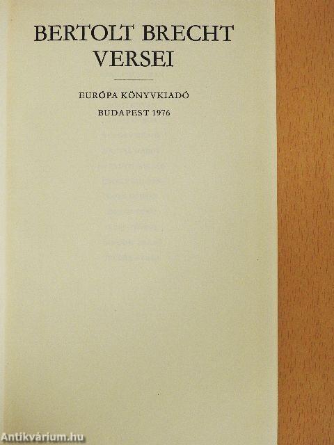 Bertolt Brecht versei