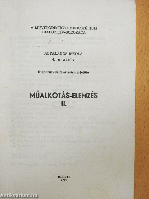 Műalkotás-elemzés II.