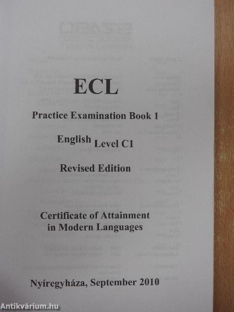 ECL - Practice Examination Book 1 - CD-vel