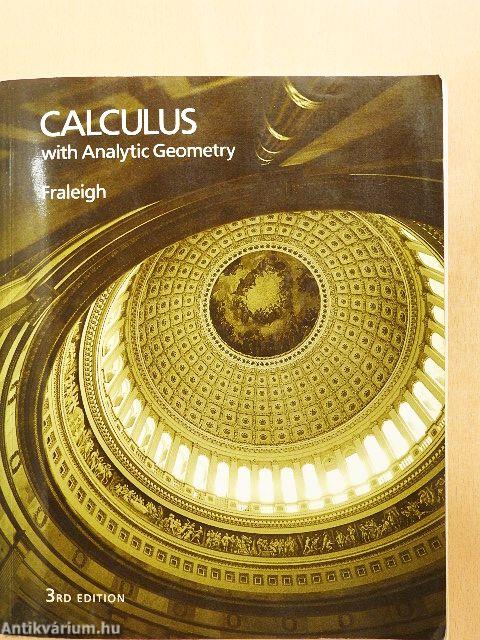 Calculus with Analytic Geometry