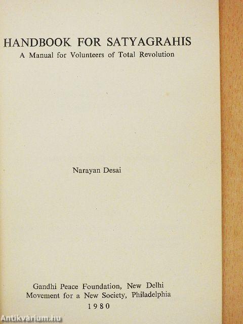 Handbook for Satyagrahis