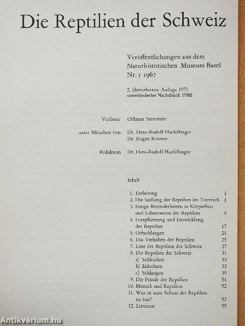 Die Reptilien der Schweiz