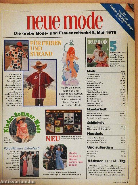Neue Mode Mai 1975