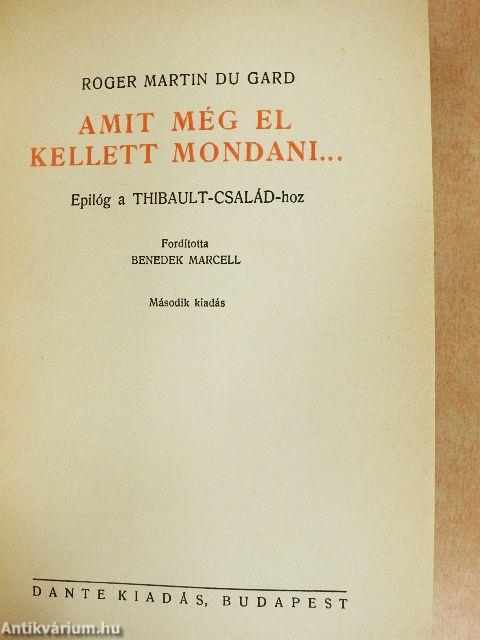 Amit még el kellett mondani...