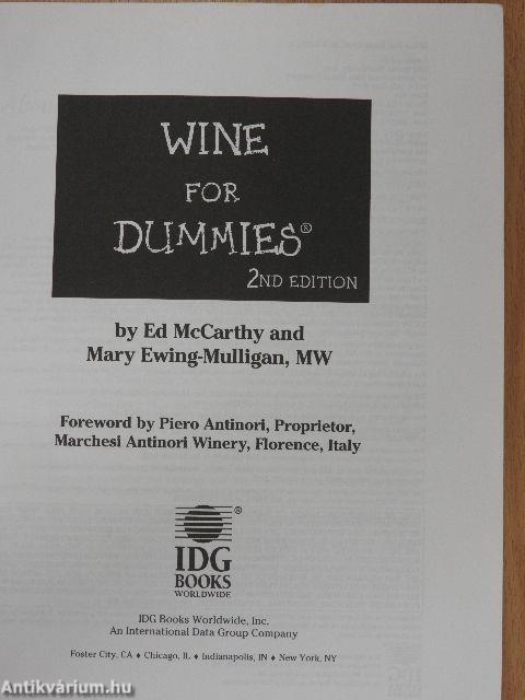 Wine for Dummies - 2nd Edition