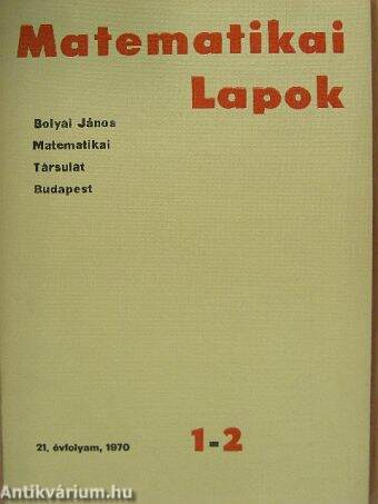 Matematikai Lapok 1970/1-2.