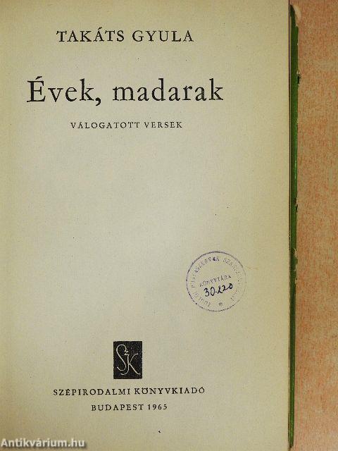 Évek, madarak