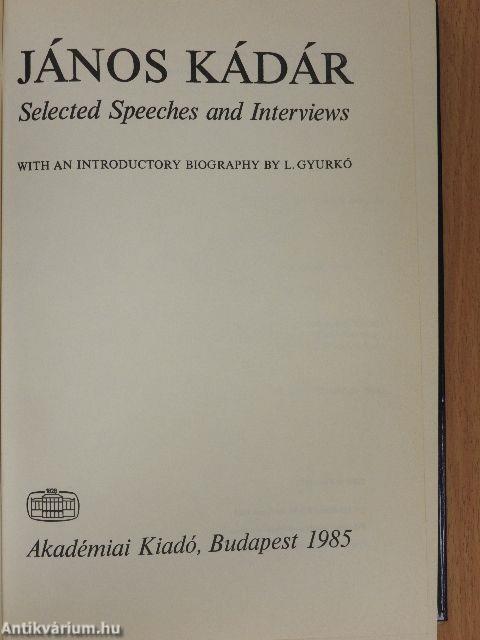 Selected Speeches and Interviews