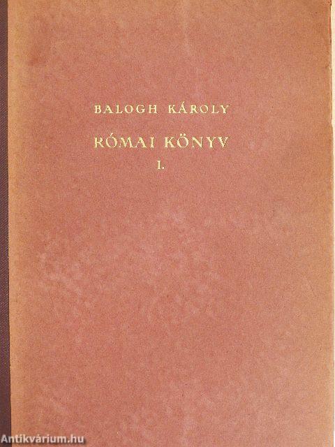 Római könyv I.