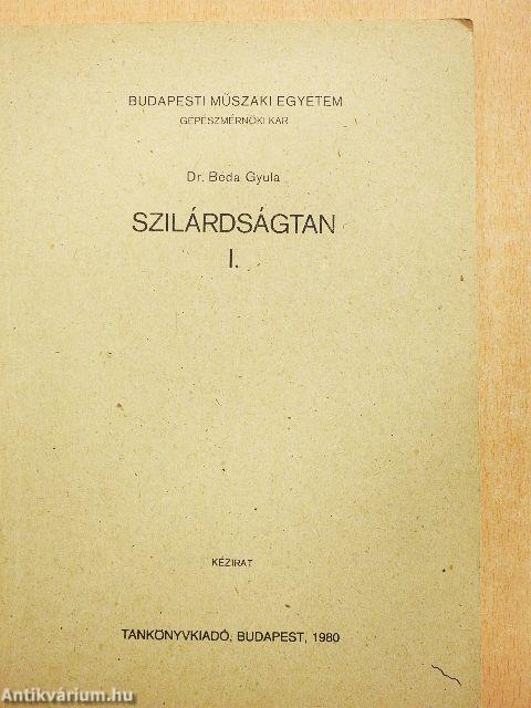 Szilárdságtan I.