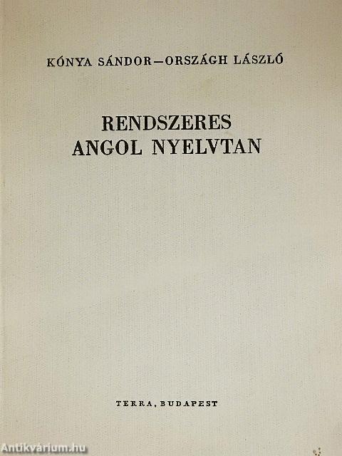 Rendszeres angol nyelvtan